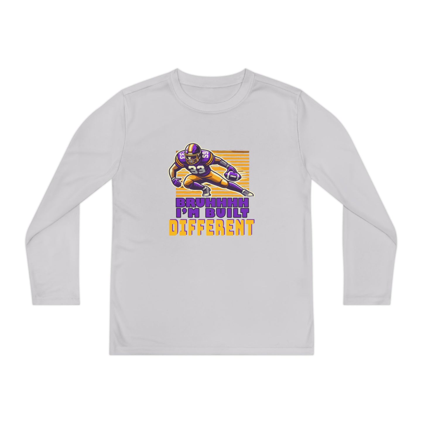 Football - Youth Long Sleeve - 'Bruhhhh I'm Built Different'