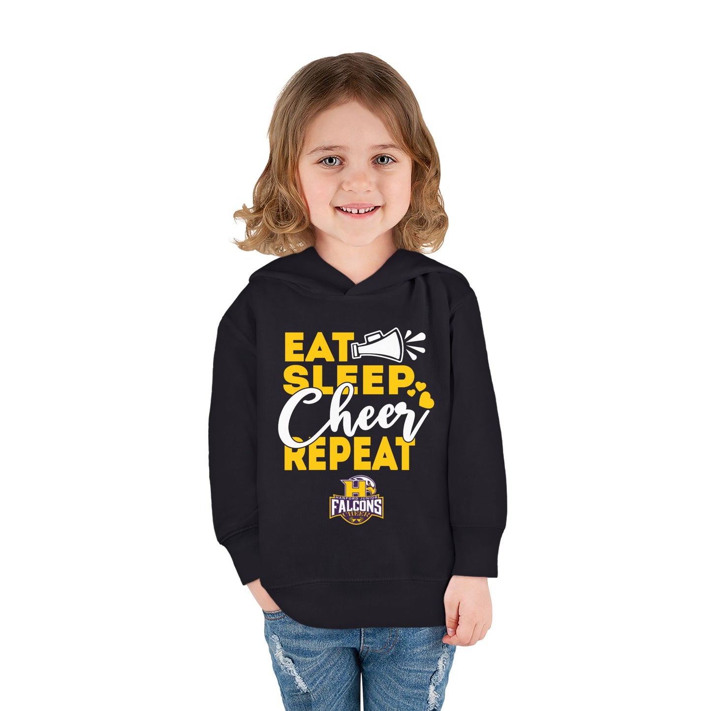 Cheer - Toddler Sweatshirt - Eat Sleep Cheer Repeat