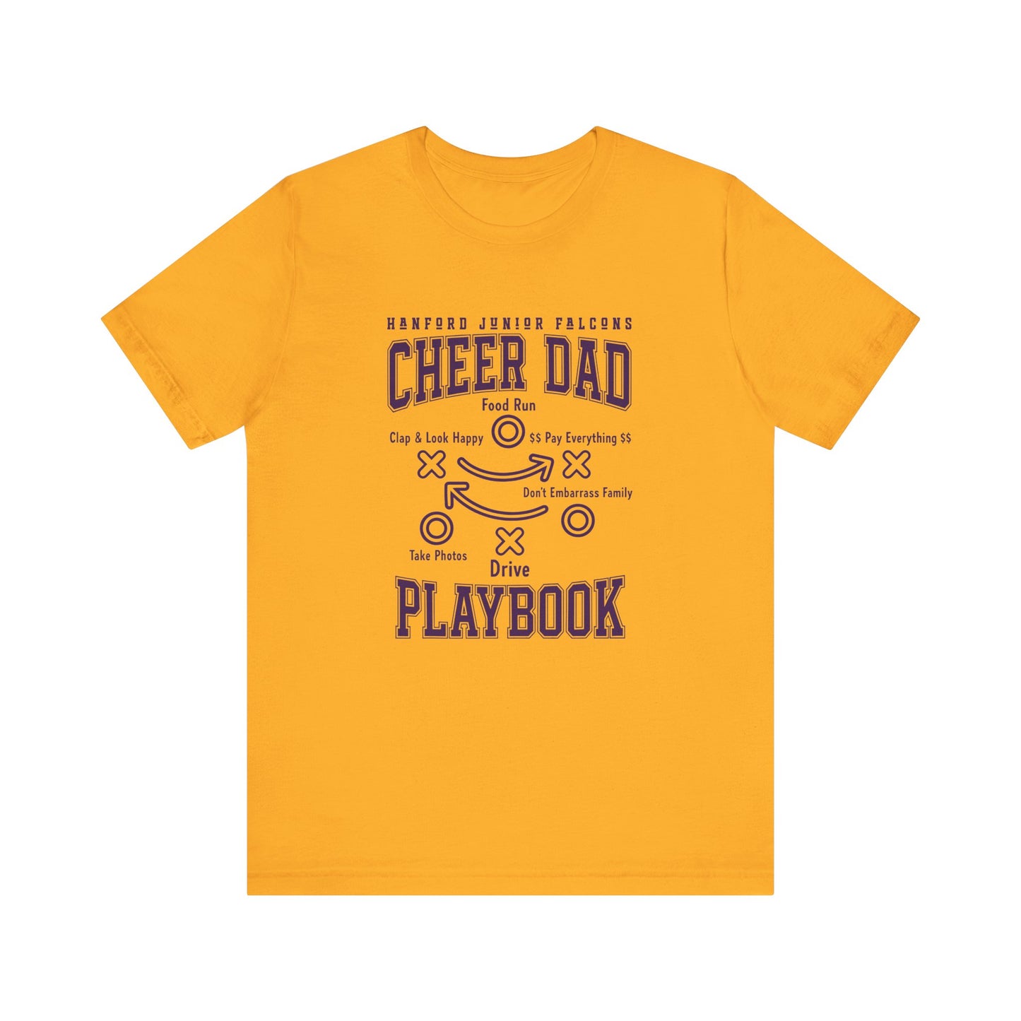 Cheer - Adult T-Shirt - Cheer Dad Playbook