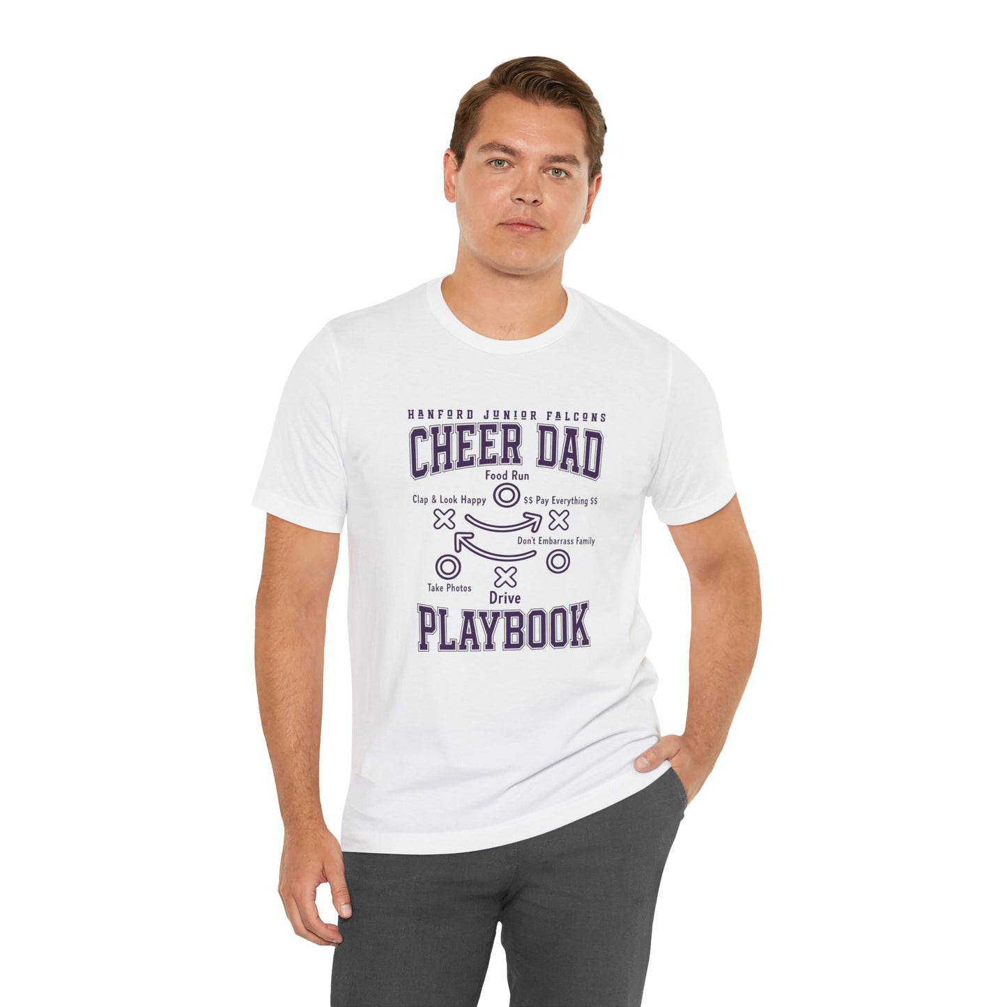 Cheer - Adult T-Shirt - Cheer Dad Playbook