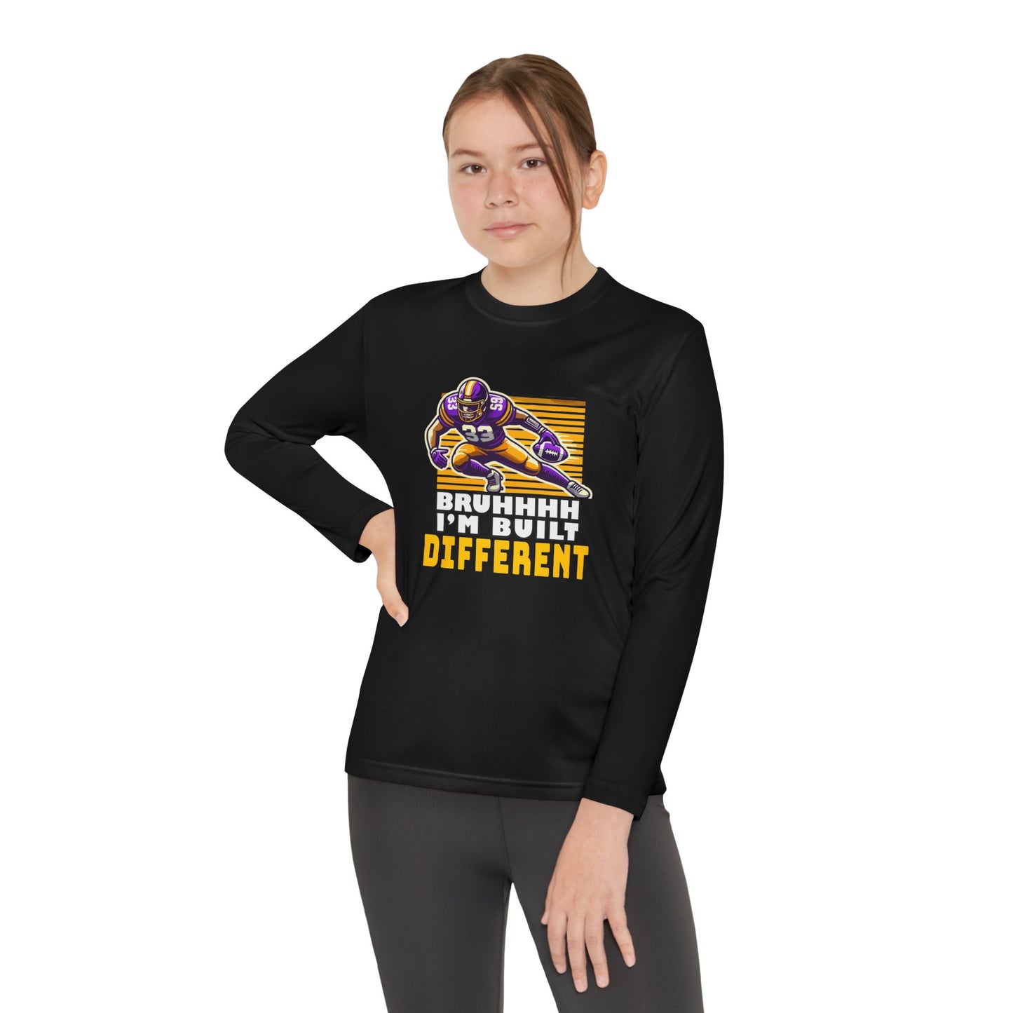 Football - Youth Long Sleeve - 'Bruhhhh I'm Built Different'