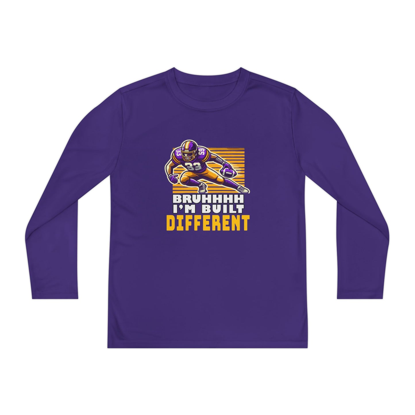 Football - Youth Long Sleeve - 'Bruhhhh I'm Built Different'