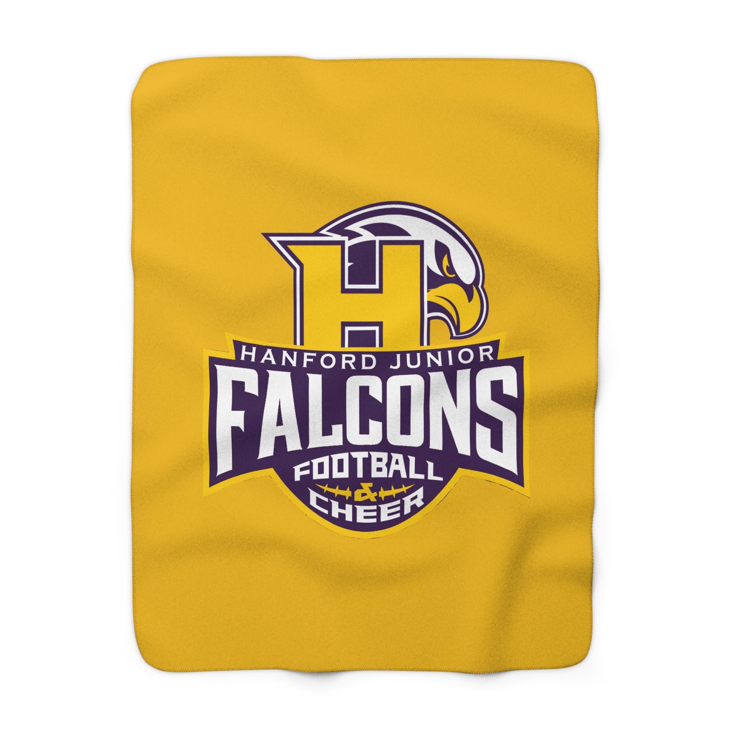 Hanford Junior Falcons Fleece Sherpa Blanket - Gold