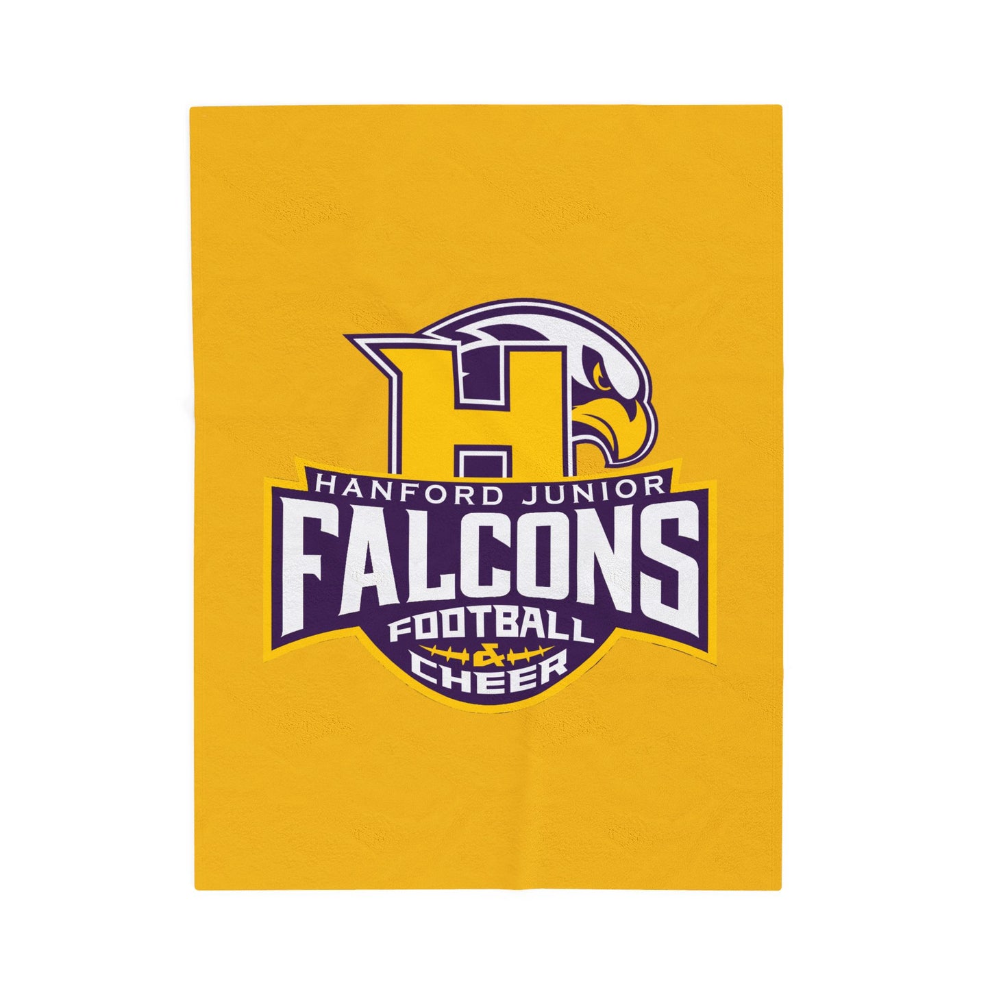 Hanford Junior Falcons Plush Blanket - Gold