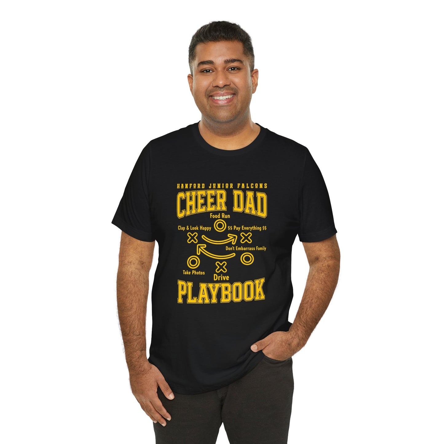 Cheer - Adult T-Shirt - Cheer Dad Playbook