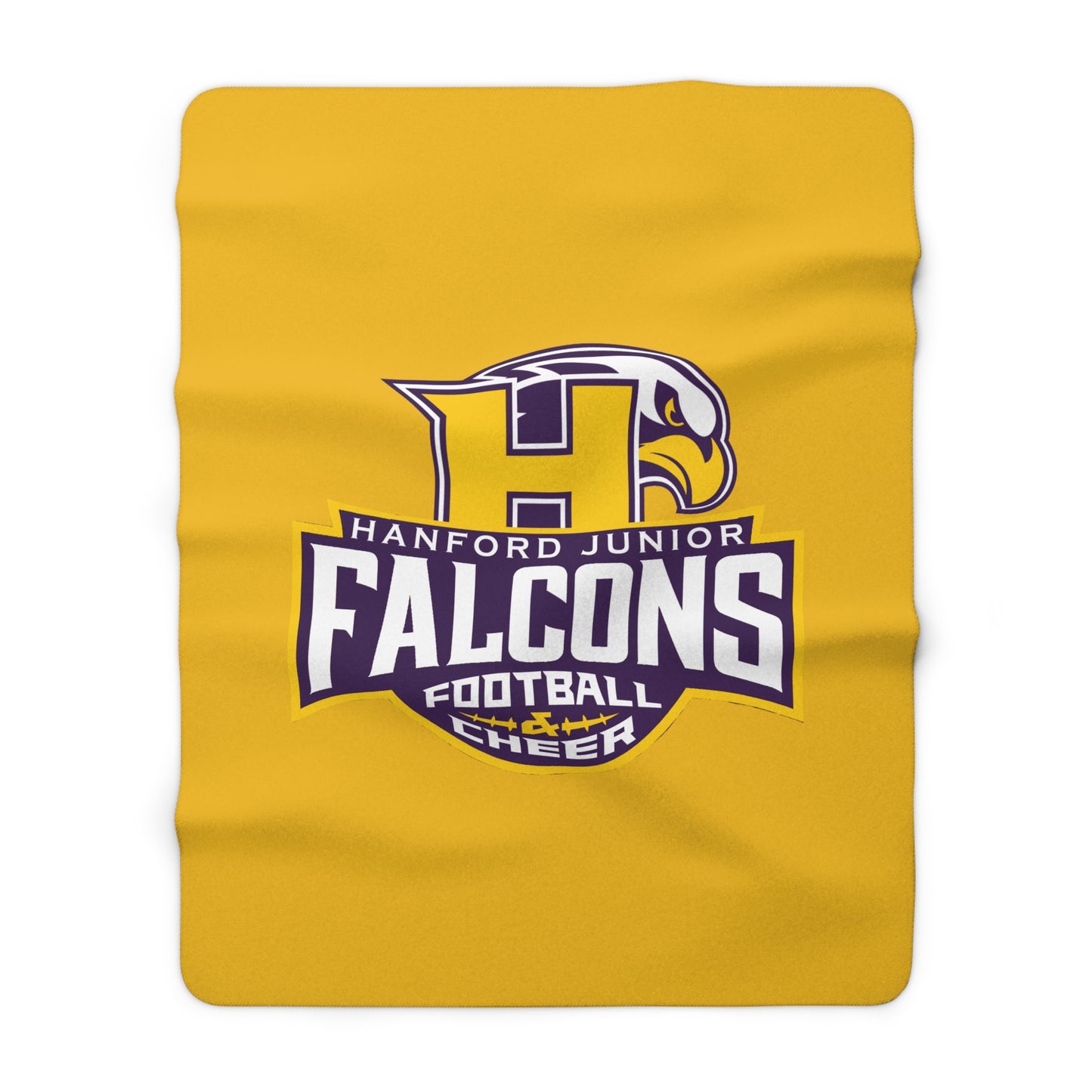 Hanford Junior Falcons Fleece Sherpa Blanket - Gold