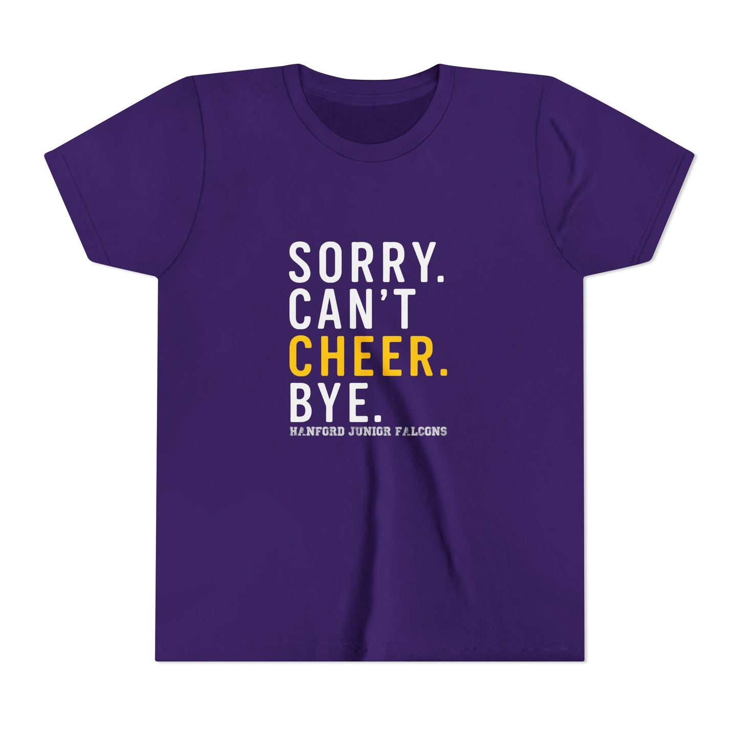 Cheer - Youth T-Shirt - Sorry.Can't.Cheer.Bye.