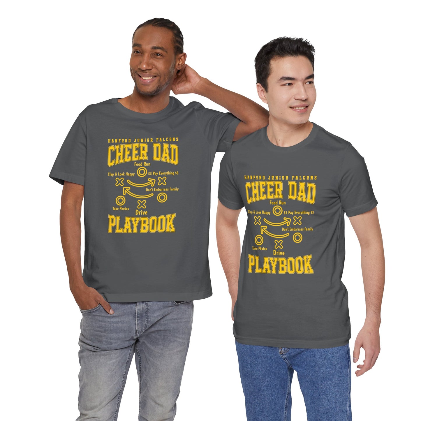 Cheer - Adult T-Shirt - Cheer Dad Playbook