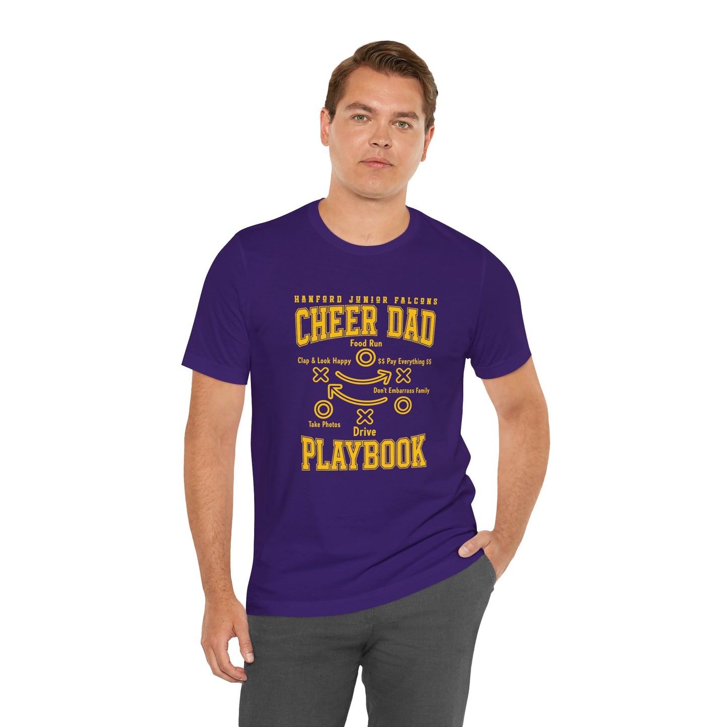 Cheer - Adult T-Shirt - Cheer Dad Playbook