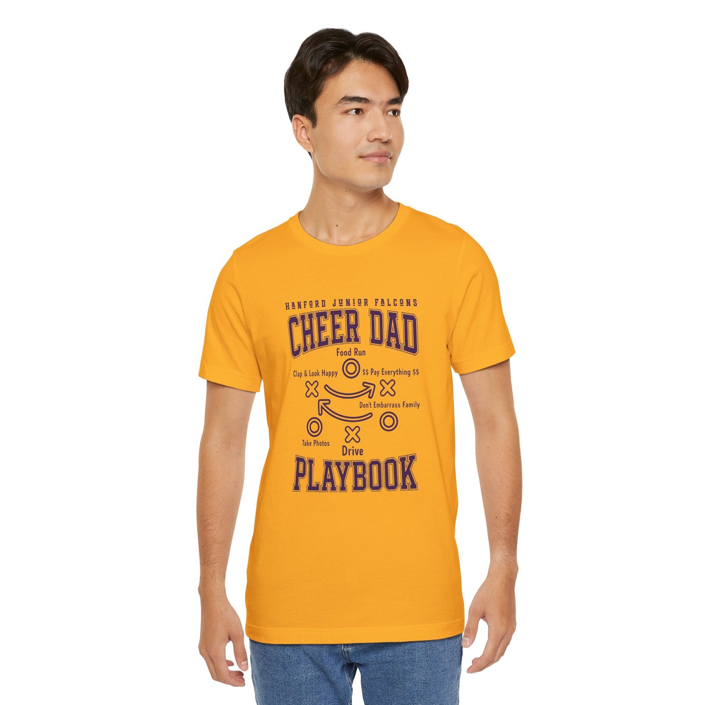 Cheer - Adult T-Shirt - Cheer Dad Playbook