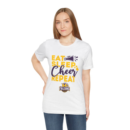 Cheer - Adult T-Shirt - Eat, Sleep, Cheer, Repeat