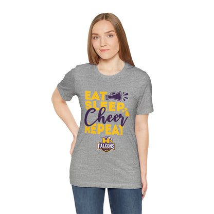 Cheer - Adult T-Shirt - Eat, Sleep, Cheer, Repeat