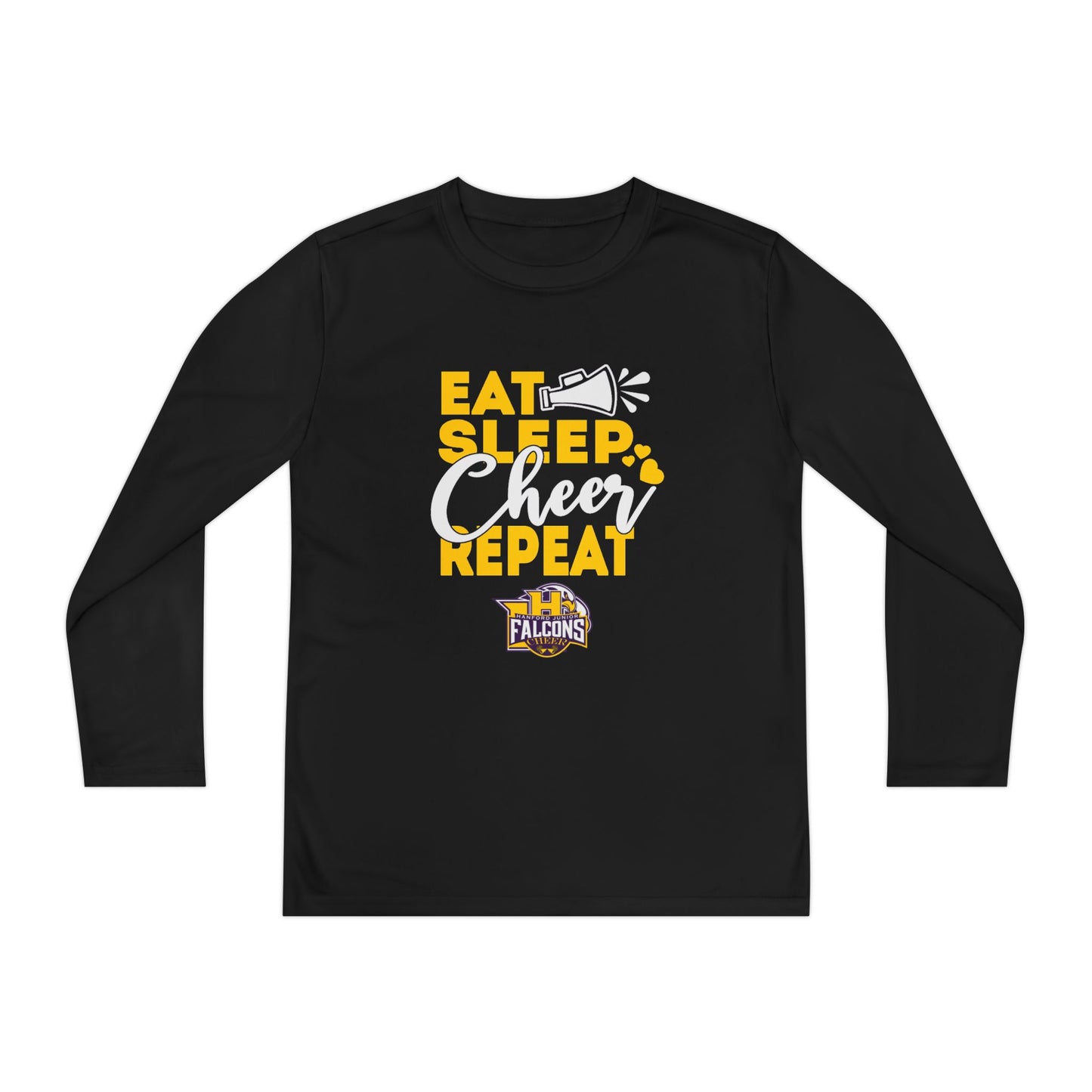 Cheer - Youth Long Sleeve - Eat Sleep Cheer Repeat