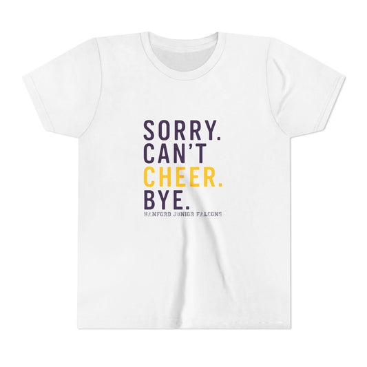 Cheer - Youth T-Shirt - Sorry.Can't.Cheer.Bye.