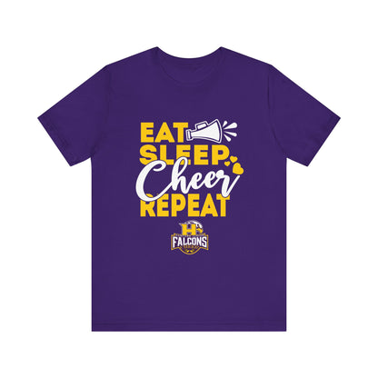 Cheer - Adult T-Shirt - Eat, Sleep, Cheer, Repeat