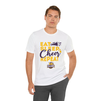 Cheer - Adult T-Shirt - Eat, Sleep, Cheer, Repeat