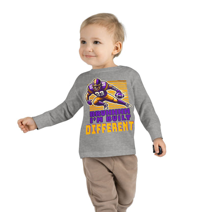 Football - Toddler Long Sleeve - Bruhhhh I'm Built Different