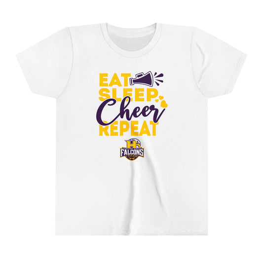 Cheer - Youth T-Shirt - Eat Sleep Cheer Repeat