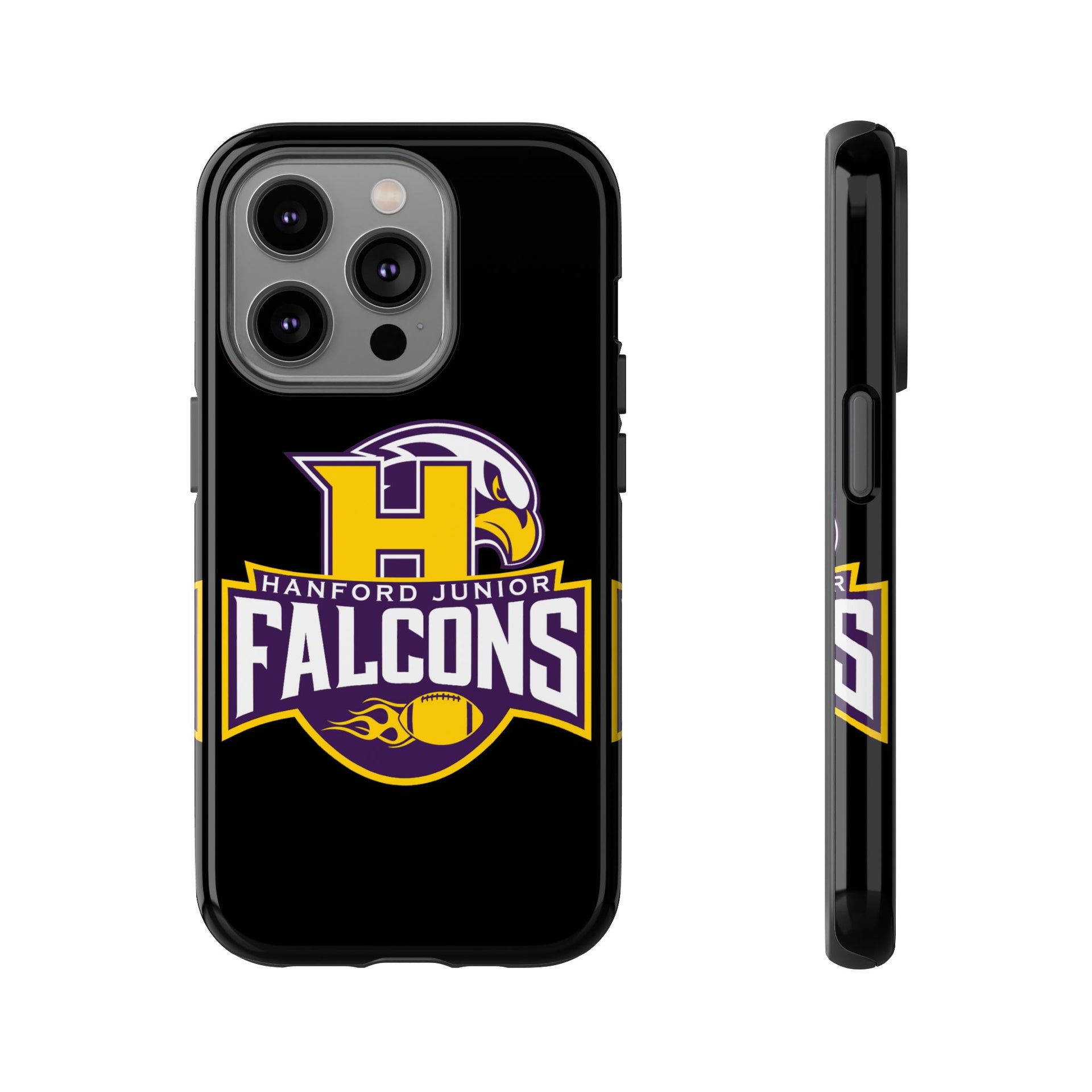 Hanford Junior Falcons Tough Phone Case - Black with Main Color Logo Hanford Junior Falcons Tough Phone Case - Black with Main Color Logo