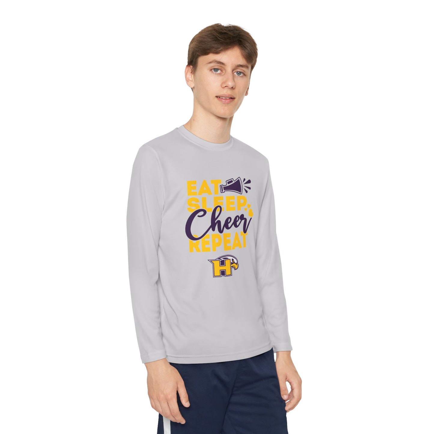 Cheer - Youth Long Sleeve - Eat Sleep Cheer Repeat