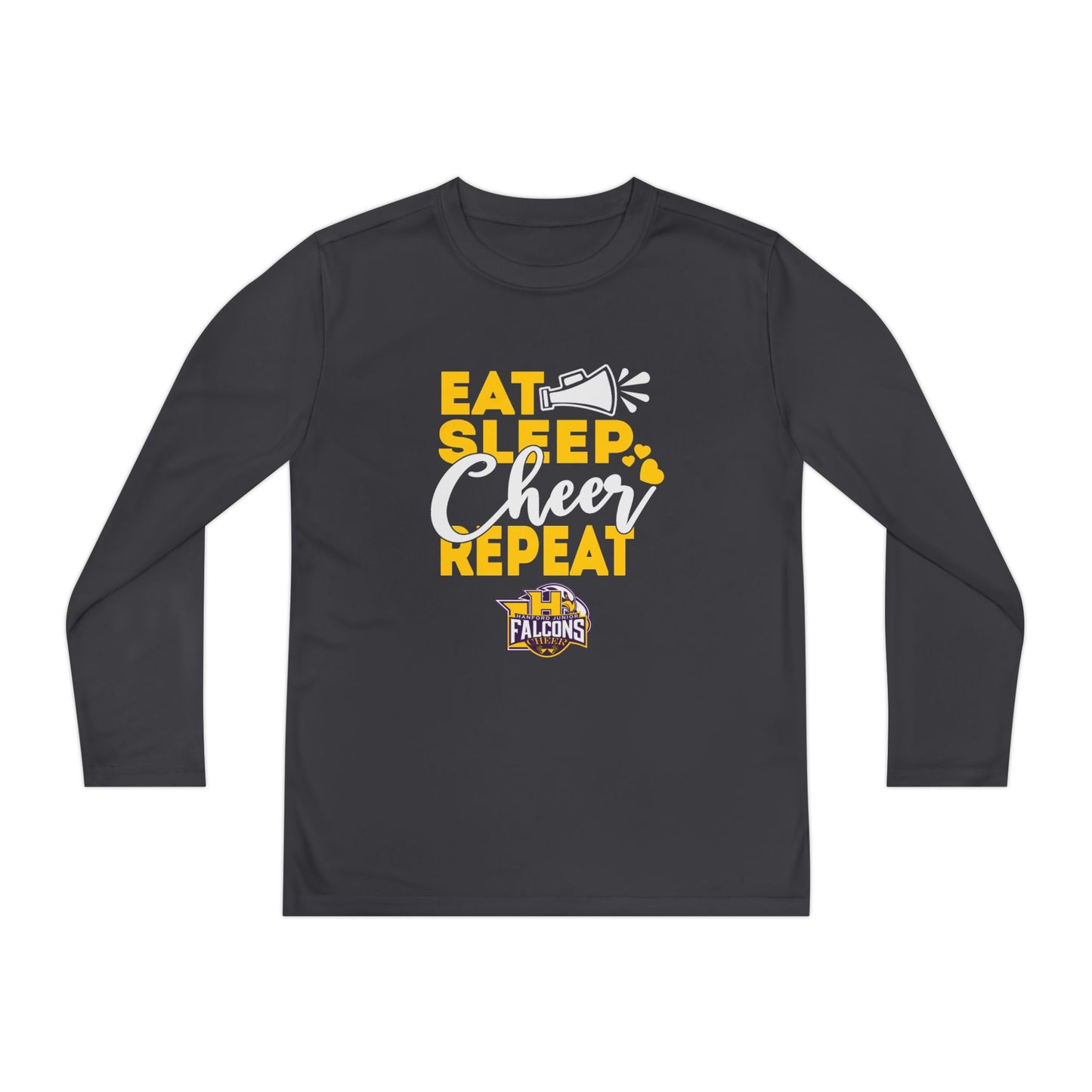 Cheer - Youth Long Sleeve - Eat Sleep Cheer Repeat