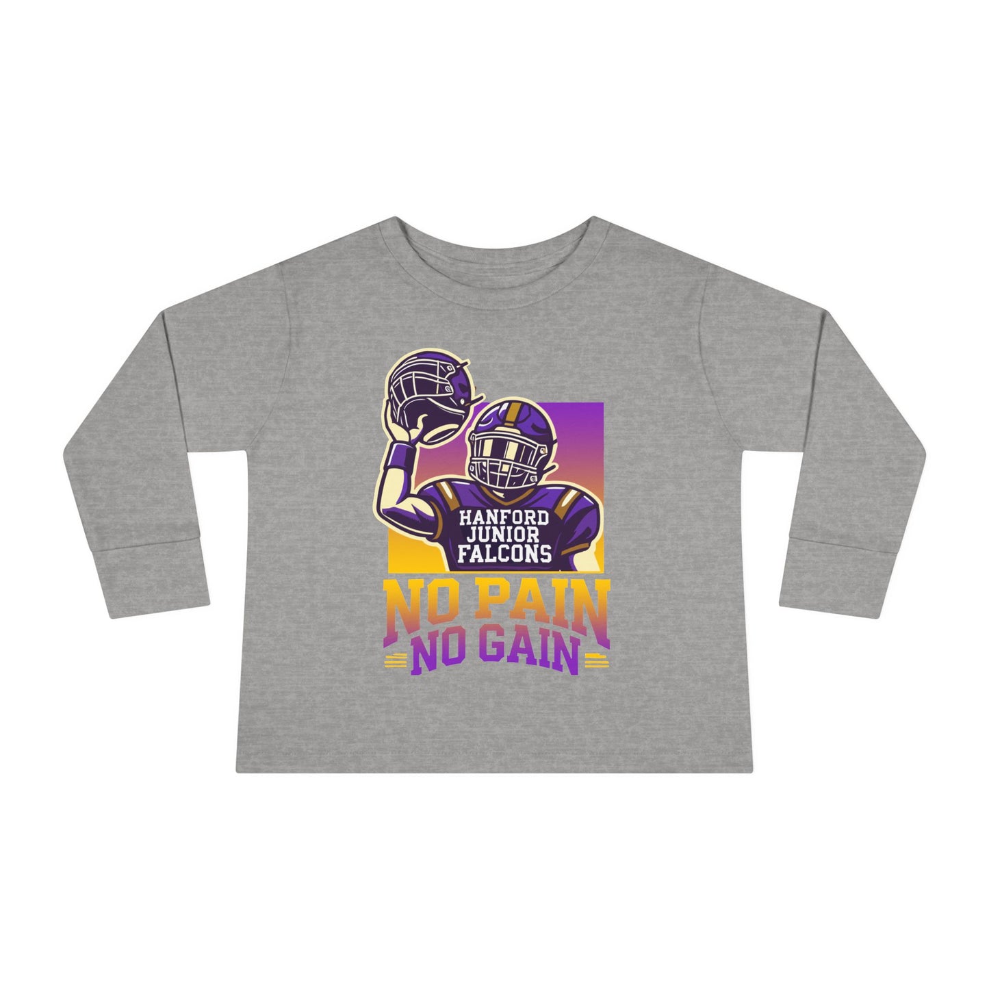 Football - Toddler Long Sleeve - No Pain No Gain