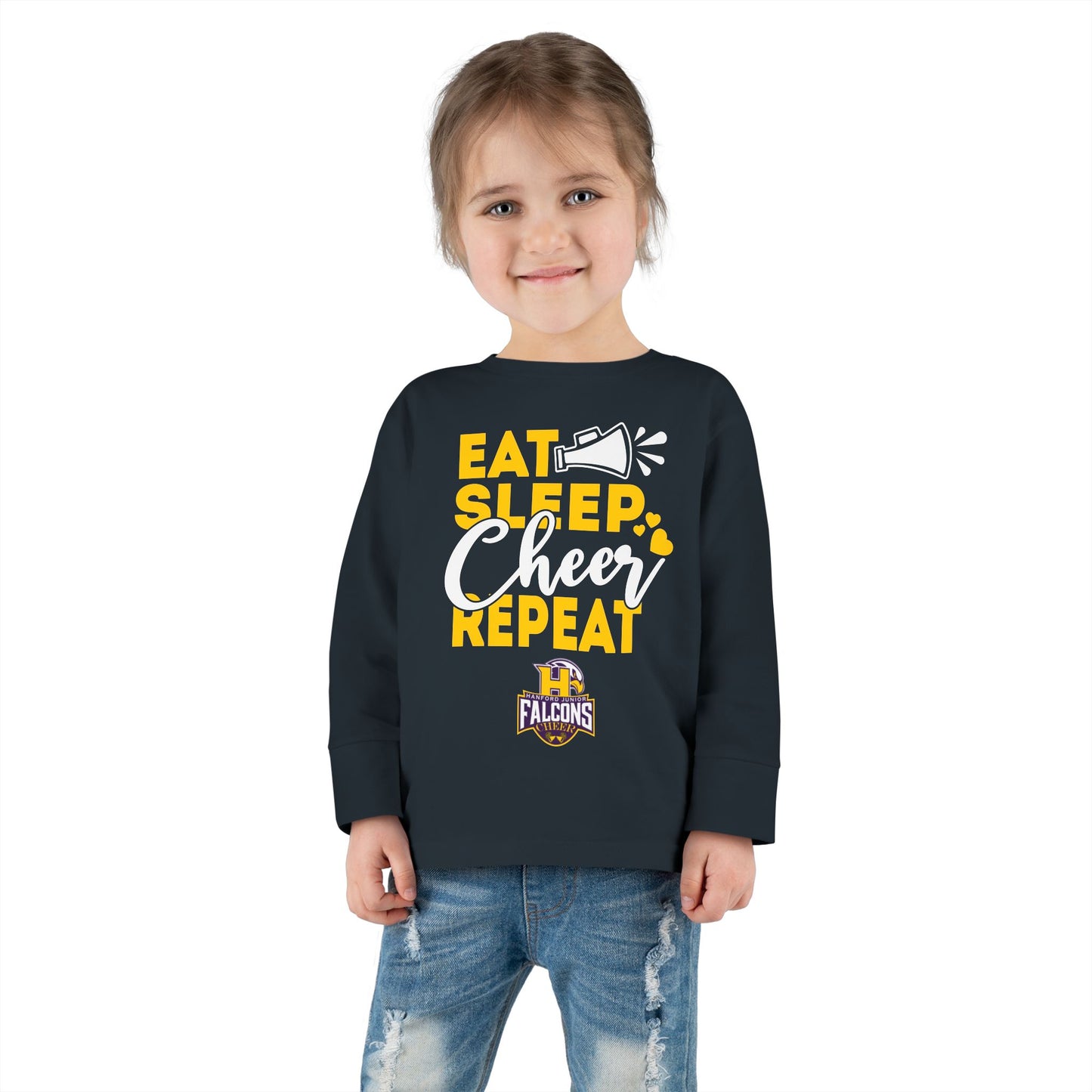 Cheer - Toddler Long Sleeve - Eat Sleep Cheer Repeat