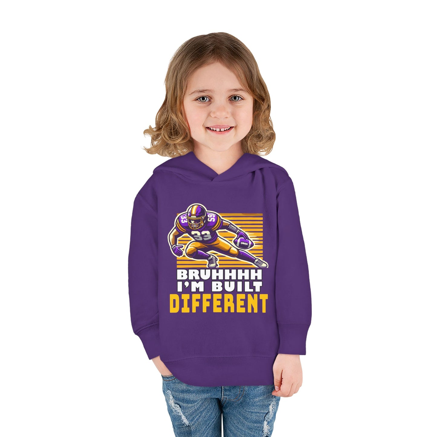 Football - Toddler Sweatshirt - Bruhhh I'm Built Different