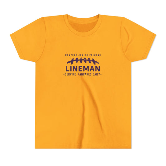Football - Youth T-Shirt - Lineman Serving Pancakes Daily
