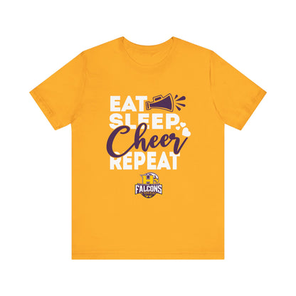 Cheer - Adult T-Shirt - Eat, Sleep, Cheer, Repeat