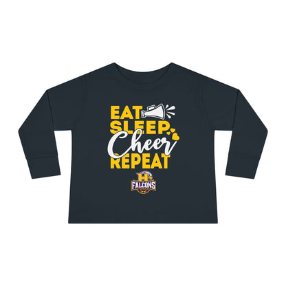 Cheer - Toddler Long Sleeve - Eat Sleep Cheer Repeat