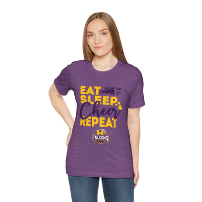 Cheer - Adult T-Shirt - Eat, Sleep, Cheer, Repeat