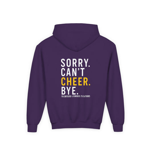 Cheer - Youth Sweatshirt - Sorry.Can't.Cheer.Bye.