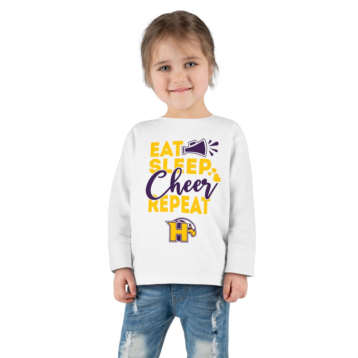 Cheer - Toddler Long Sleeve - Eat Sleep Cheer Repeat