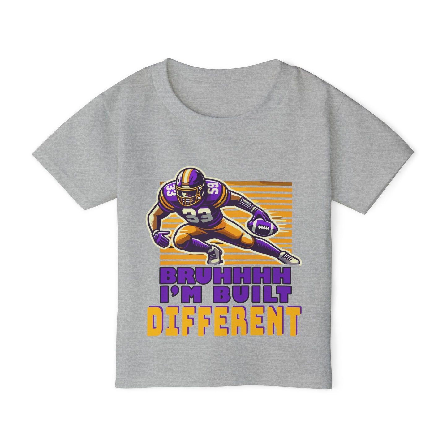 Football - Toddler T-Shirt - Bruhh I'm Built Different