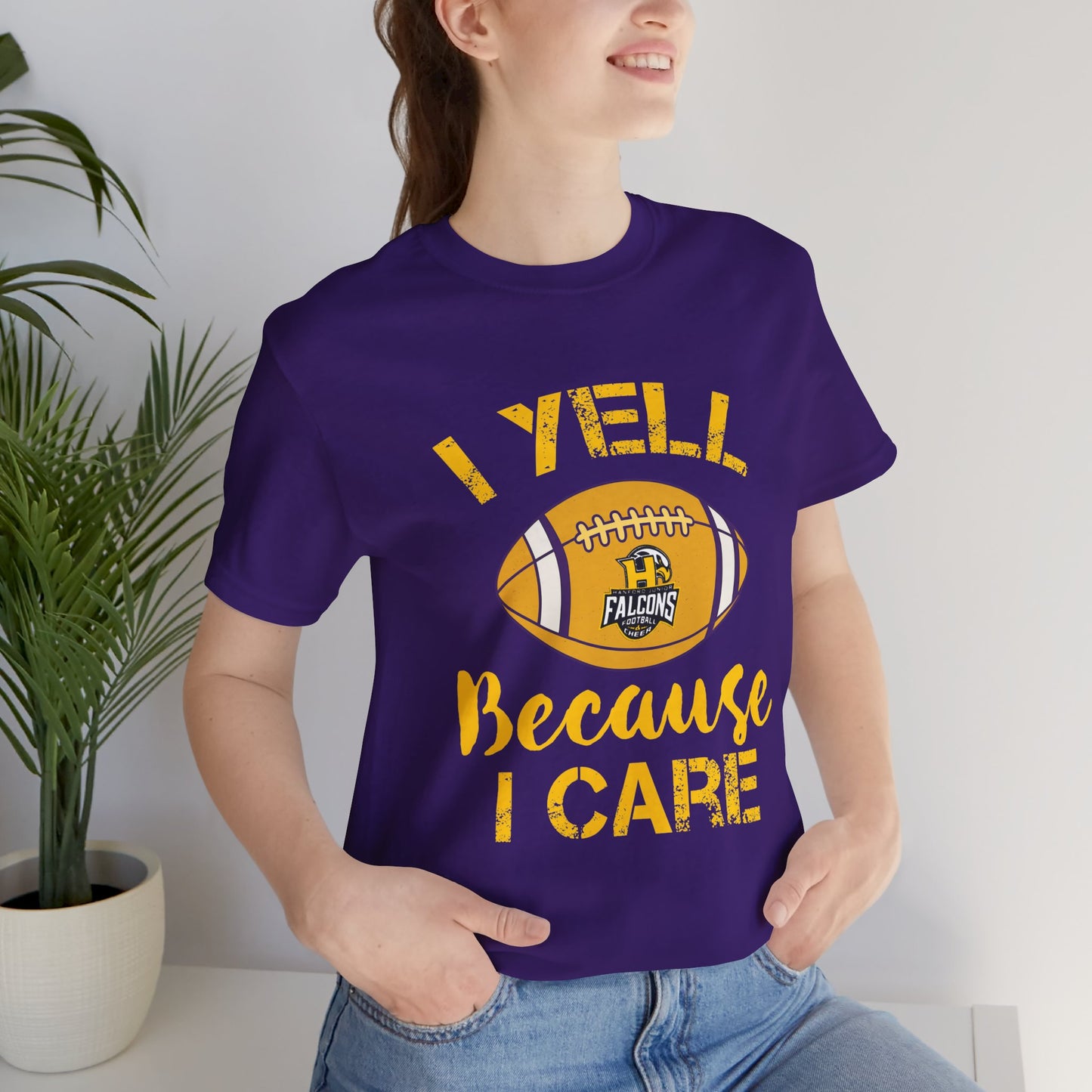 Team Items - Adult T-Shirt  - I YELL BECAUSE I CARE