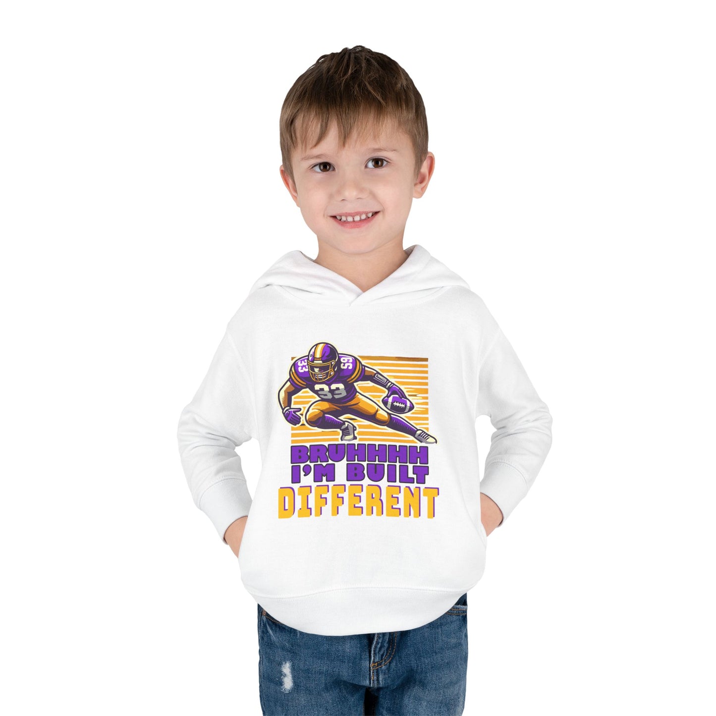 Football - Toddler Sweatshirt - Bruhhh I'm Built Different