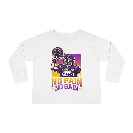 Football - Toddler Long Sleeve - No Pain No Gain