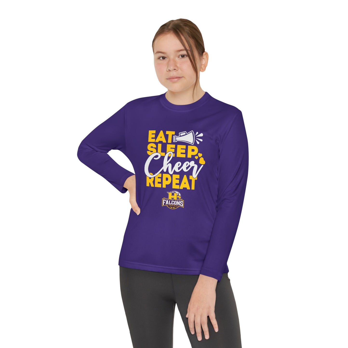 Cheer - Youth Long Sleeve - Eat Sleep Cheer Repeat