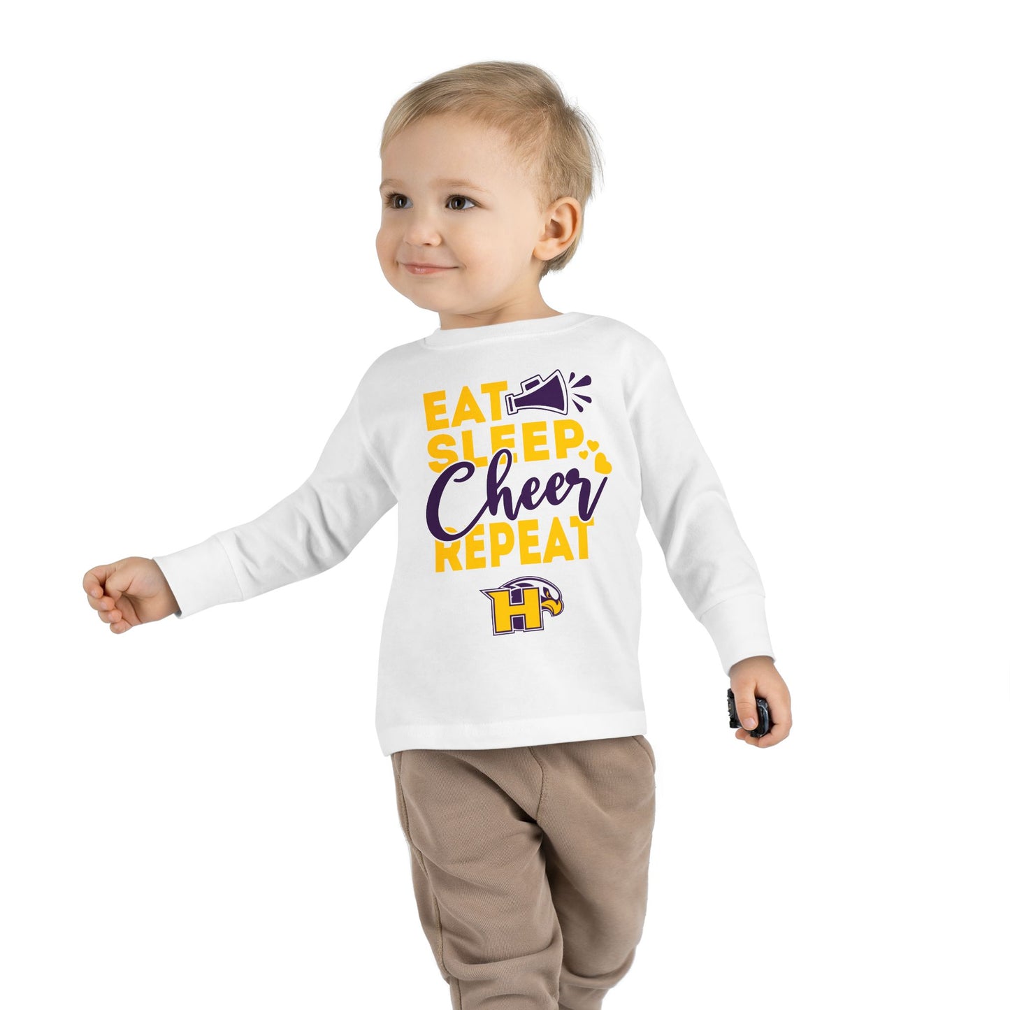 Cheer - Toddler Long Sleeve - Eat Sleep Cheer Repeat