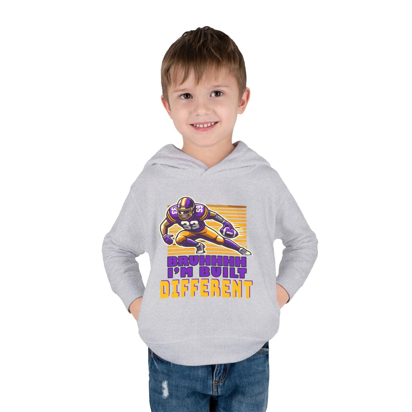 Football - Toddler Sweatshirt - Bruhhh I'm Built Different