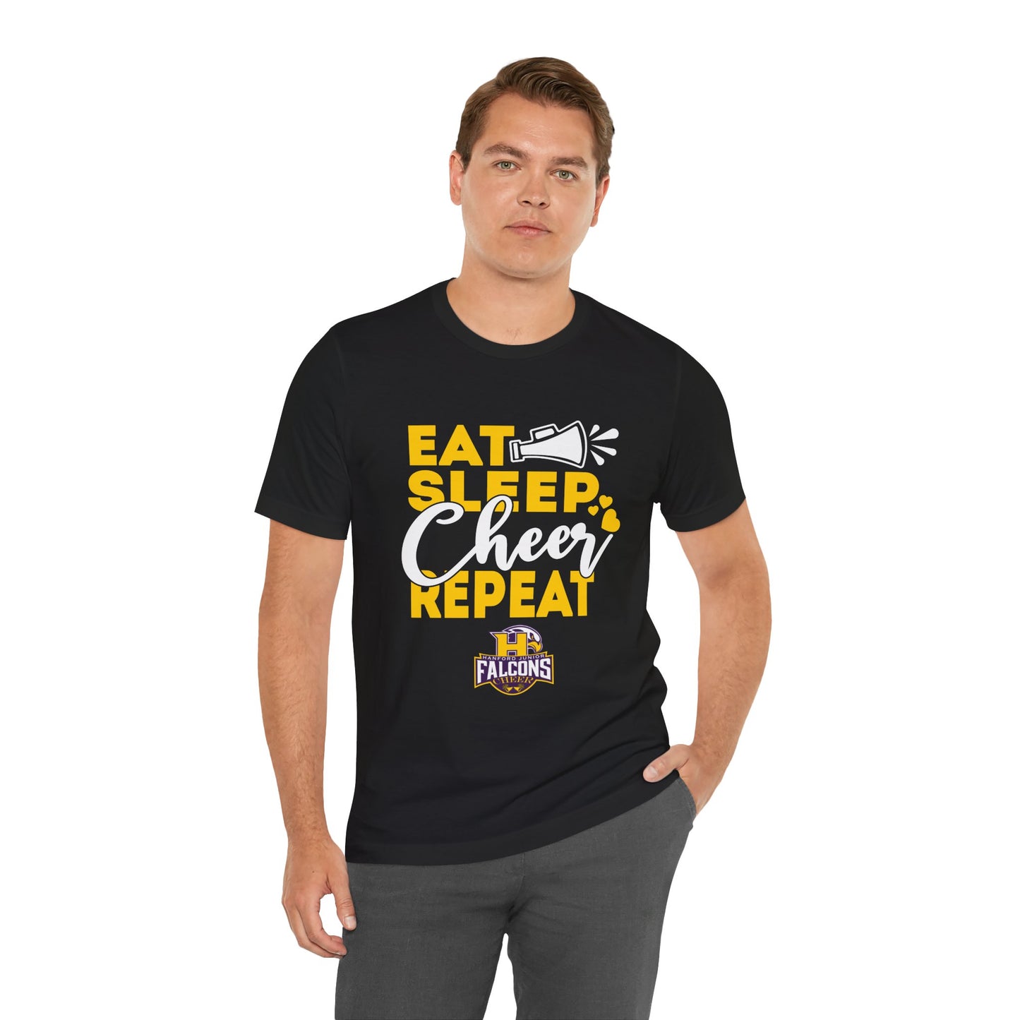 Cheer - Adult T-Shirt - Eat, Sleep, Cheer, Repeat