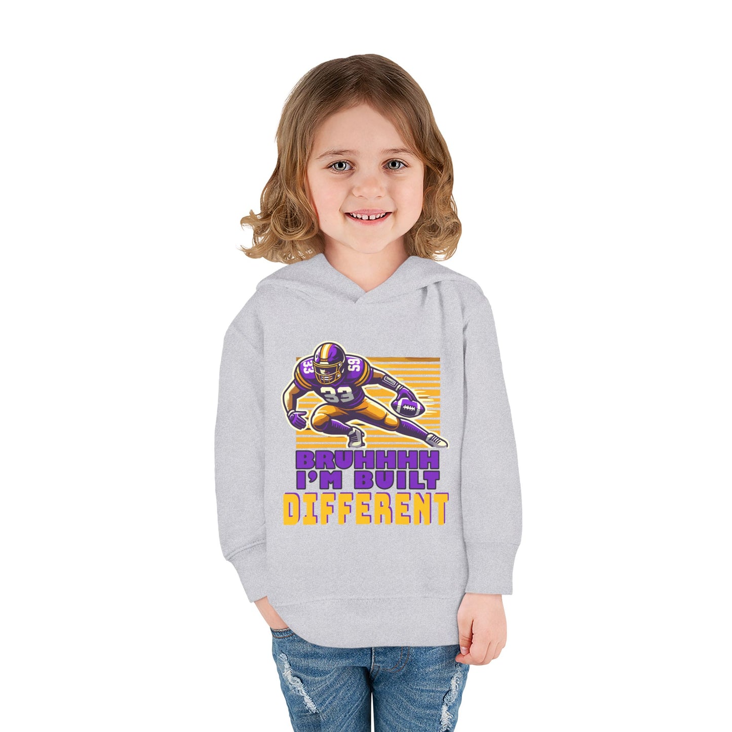 Football - Toddler Sweatshirt - Bruhhh I'm Built Different