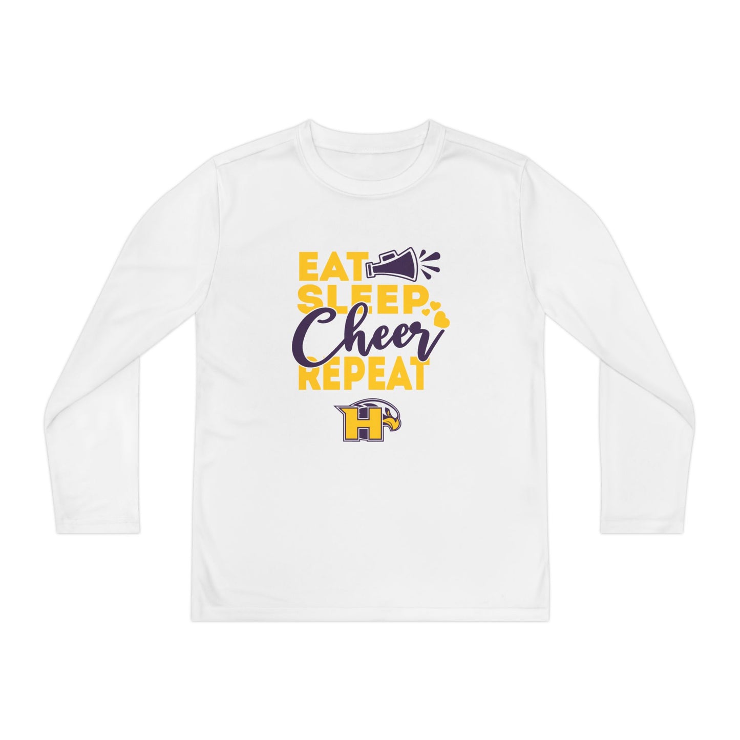 Cheer - Youth Long Sleeve - Eat Sleep Cheer Repeat