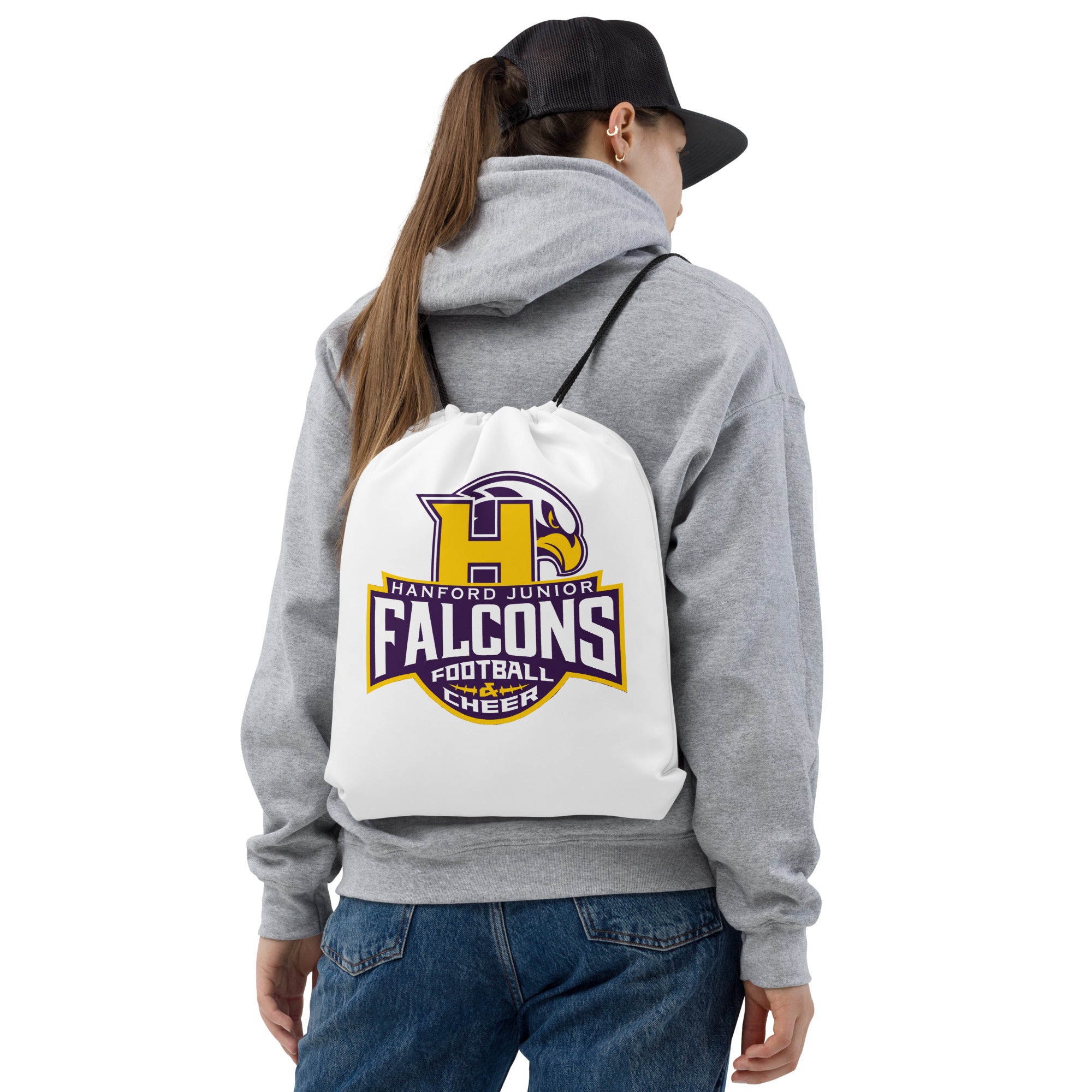 Team Items - Drawstring bag (White) – Hanford Junior Falcons